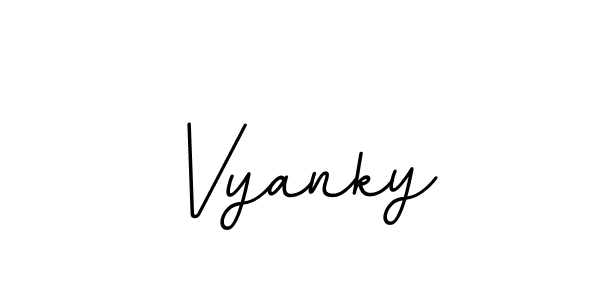 Use a signature maker to create a handwritten signature online. With this signature software, you can design (BallpointsItalic-DORy9) your own signature for name Vyanky. Vyanky signature style 11 images and pictures png