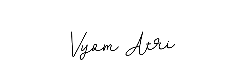 Create a beautiful signature design for name Vyom Atri. With this signature (BallpointsItalic-DORy9) fonts, you can make a handwritten signature for free. Vyom Atri signature style 11 images and pictures png