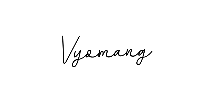 It looks lik you need a new signature style for name Vyomang. Design unique handwritten (BallpointsItalic-DORy9) signature with our free signature maker in just a few clicks. Vyomang signature style 11 images and pictures png