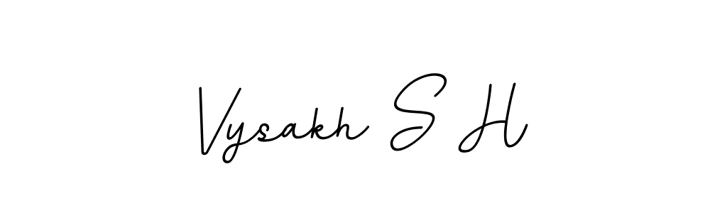 It looks lik you need a new signature style for name Vysakh S H. Design unique handwritten (BallpointsItalic-DORy9) signature with our free signature maker in just a few clicks. Vysakh S H signature style 11 images and pictures png