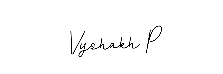 How to make Vyshakh P name signature. Use BallpointsItalic-DORy9 style for creating short signs online. This is the latest handwritten sign. Vyshakh P signature style 11 images and pictures png
