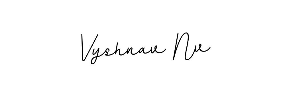 How to make Vyshnav Nv name signature. Use BallpointsItalic-DORy9 style for creating short signs online. This is the latest handwritten sign. Vyshnav Nv signature style 11 images and pictures png