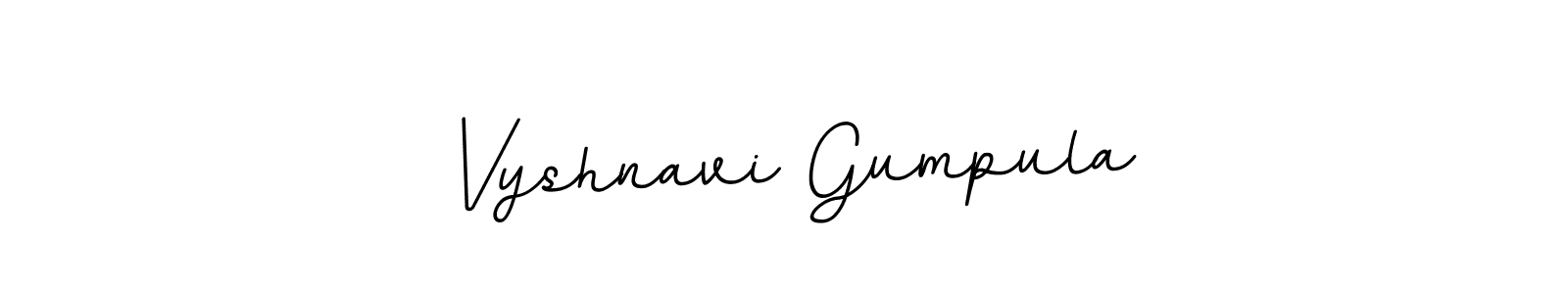 Create a beautiful signature design for name Vyshnavi Gumpula. With this signature (BallpointsItalic-DORy9) fonts, you can make a handwritten signature for free. Vyshnavi Gumpula signature style 11 images and pictures png