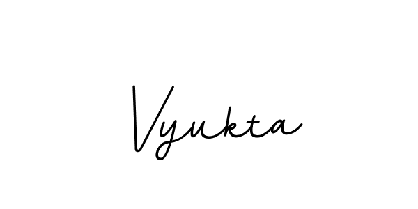 if you are searching for the best signature style for your name Vyukta. so please give up your signature search. here we have designed multiple signature styles  using BallpointsItalic-DORy9. Vyukta signature style 11 images and pictures png