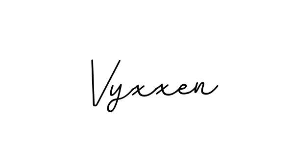 Design your own signature with our free online signature maker. With this signature software, you can create a handwritten (BallpointsItalic-DORy9) signature for name Vyxxen. Vyxxen signature style 11 images and pictures png
