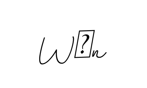 Use a signature maker to create a handwritten signature online. With this signature software, you can design (BallpointsItalic-DORy9) your own signature for name W♡n. W♡n signature style 11 images and pictures png