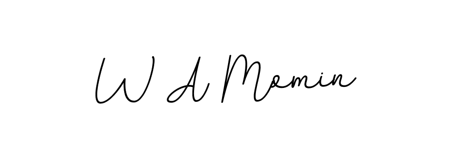 W A Momin stylish signature style. Best Handwritten Sign (BallpointsItalic-DORy9) for my name. Handwritten Signature Collection Ideas for my name W A Momin. W A Momin signature style 11 images and pictures png