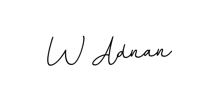 You should practise on your own different ways (BallpointsItalic-DORy9) to write your name (W Adnan) in signature. don't let someone else do it for you. W Adnan signature style 11 images and pictures png