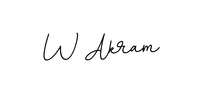 Create a beautiful signature design for name W Akram. With this signature (BallpointsItalic-DORy9) fonts, you can make a handwritten signature for free. W Akram signature style 11 images and pictures png