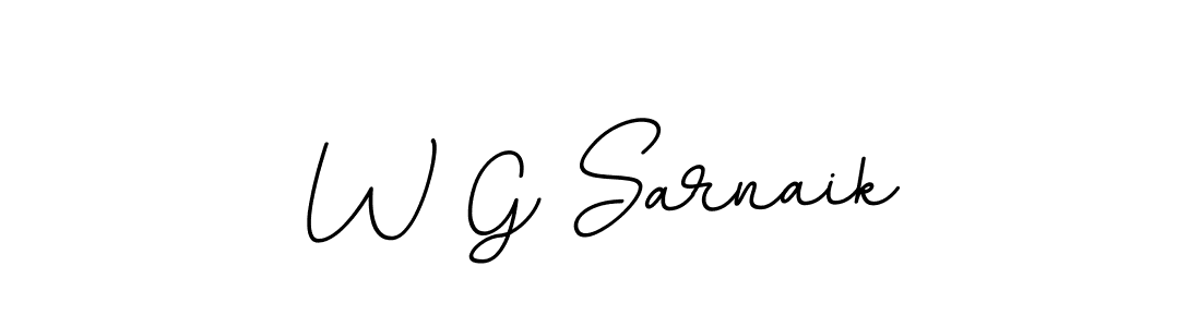 How to make W G Sarnaik name signature. Use BallpointsItalic-DORy9 style for creating short signs online. This is the latest handwritten sign. W G Sarnaik signature style 11 images and pictures png