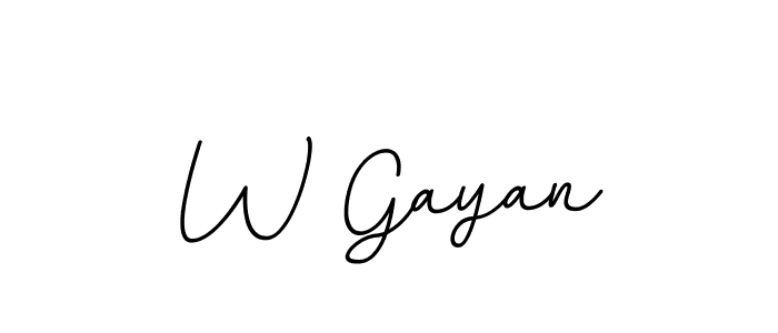 You should practise on your own different ways (BallpointsItalic-DORy9) to write your name (W Gayan) in signature. don't let someone else do it for you. W Gayan signature style 11 images and pictures png