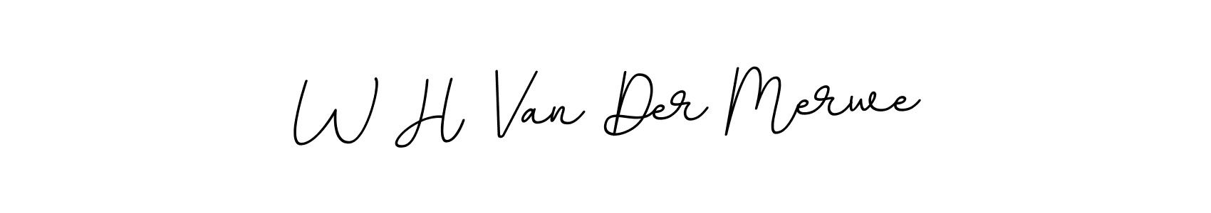 You should practise on your own different ways (BallpointsItalic-DORy9) to write your name (W H Van Der Merwe) in signature. don't let someone else do it for you. W H Van Der Merwe signature style 11 images and pictures png
