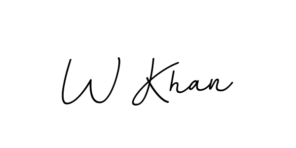 You should practise on your own different ways (BallpointsItalic-DORy9) to write your name (W Khan) in signature. don't let someone else do it for you. W Khan signature style 11 images and pictures png