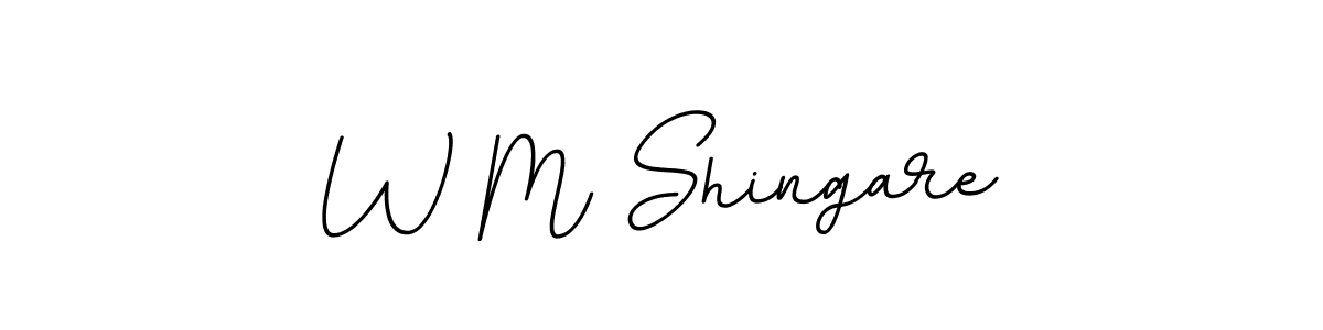 Design your own signature with our free online signature maker. With this signature software, you can create a handwritten (BallpointsItalic-DORy9) signature for name W M Shingare. W M Shingare signature style 11 images and pictures png