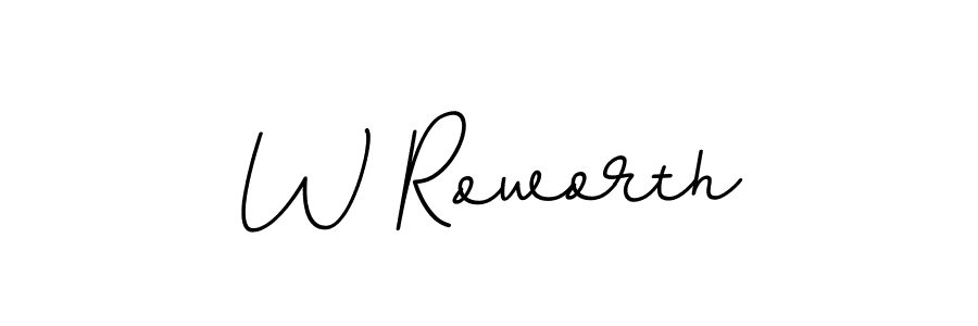 Design your own signature with our free online signature maker. With this signature software, you can create a handwritten (BallpointsItalic-DORy9) signature for name W Roworth. W Roworth signature style 11 images and pictures png