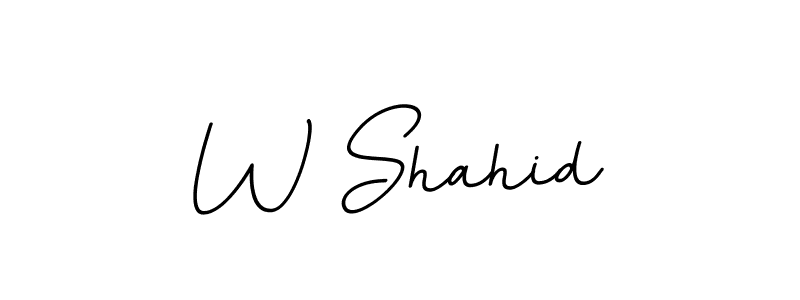 Create a beautiful signature design for name W Shahid. With this signature (BallpointsItalic-DORy9) fonts, you can make a handwritten signature for free. W Shahid signature style 11 images and pictures png