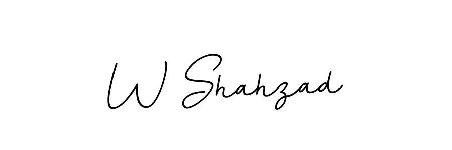 Make a beautiful signature design for name W Shahzad. With this signature (BallpointsItalic-DORy9) style, you can create a handwritten signature for free. W Shahzad signature style 11 images and pictures png