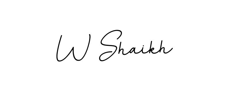 Design your own signature with our free online signature maker. With this signature software, you can create a handwritten (BallpointsItalic-DORy9) signature for name W Shaikh. W Shaikh signature style 11 images and pictures png