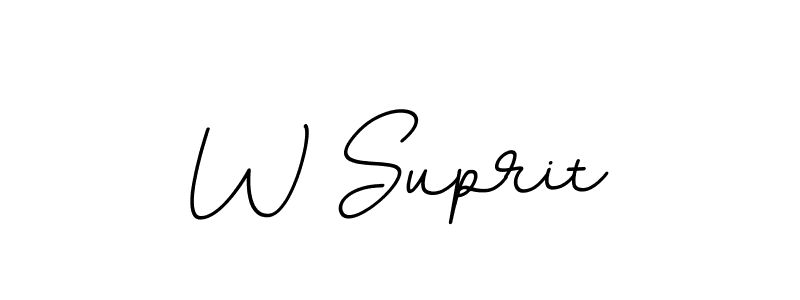 Create a beautiful signature design for name W Suprit. With this signature (BallpointsItalic-DORy9) fonts, you can make a handwritten signature for free. W Suprit signature style 11 images and pictures png