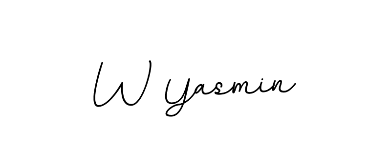 Use a signature maker to create a handwritten signature online. With this signature software, you can design (BallpointsItalic-DORy9) your own signature for name W Yasmin. W Yasmin signature style 11 images and pictures png