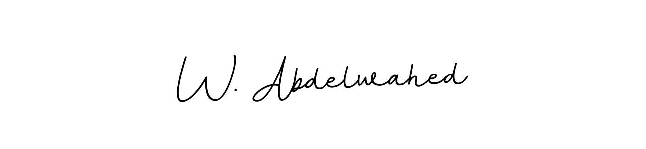 Also You can easily find your signature by using the search form. We will create W. Abdelwahed name handwritten signature images for you free of cost using BallpointsItalic-DORy9 sign style. W. Abdelwahed signature style 11 images and pictures png