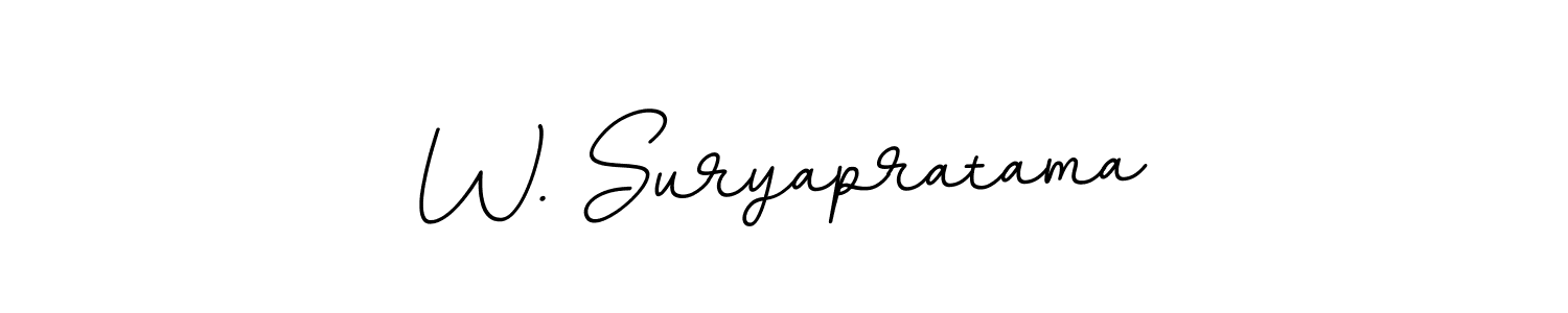 Create a beautiful signature design for name W. Suryapratama. With this signature (BallpointsItalic-DORy9) fonts, you can make a handwritten signature for free. W. Suryapratama signature style 11 images and pictures png