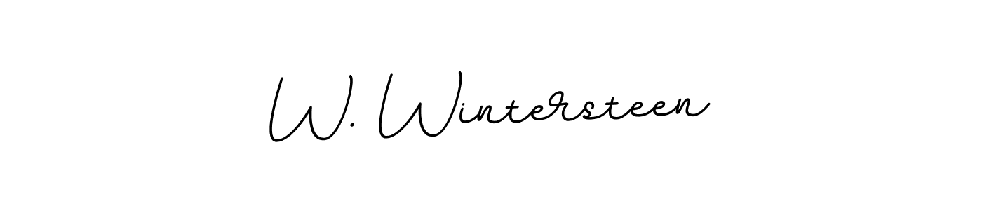 This is the best signature style for the W. Wintersteen name. Also you like these signature font (BallpointsItalic-DORy9). Mix name signature. W. Wintersteen signature style 11 images and pictures png