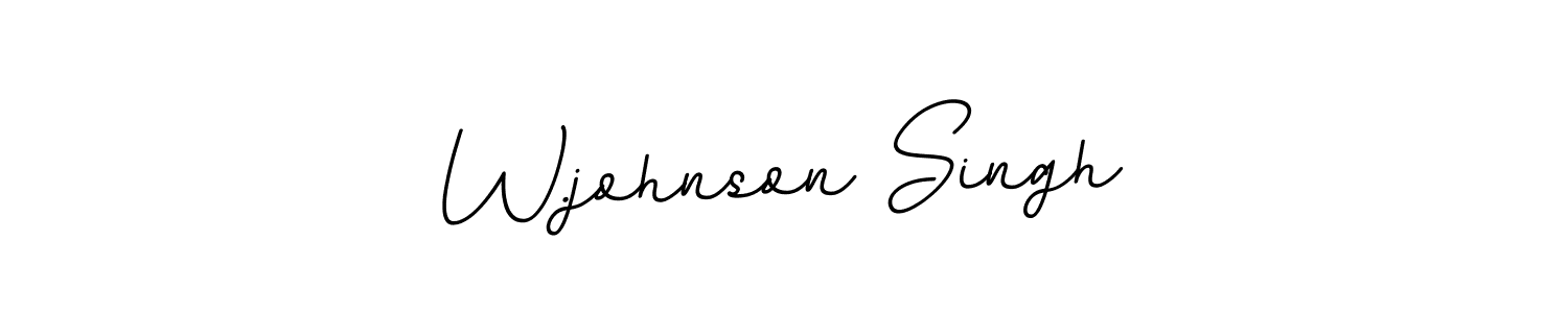 Use a signature maker to create a handwritten signature online. With this signature software, you can design (BallpointsItalic-DORy9) your own signature for name W.johnson Singh. W.johnson Singh signature style 11 images and pictures png