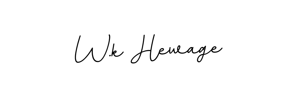 Create a beautiful signature design for name W.k Hewage. With this signature (BallpointsItalic-DORy9) fonts, you can make a handwritten signature for free. W.k Hewage signature style 11 images and pictures png