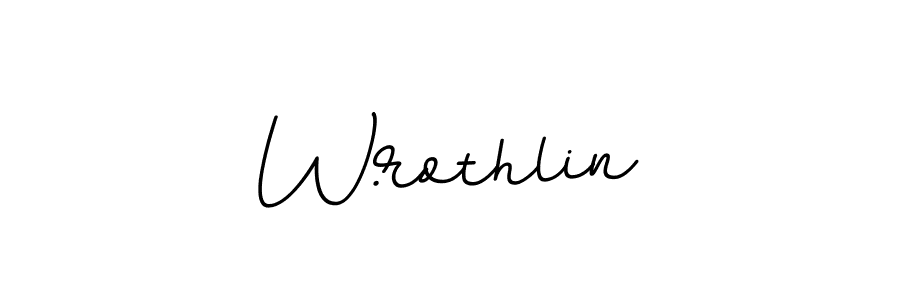 The best way (BallpointsItalic-DORy9) to make a short signature is to pick only two or three words in your name. The name W.rothlin include a total of six letters. For converting this name. W.rothlin signature style 11 images and pictures png