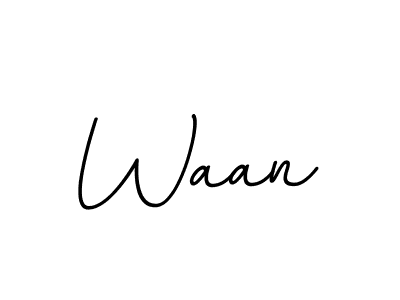 You should practise on your own different ways (BallpointsItalic-DORy9) to write your name (Waan) in signature. don't let someone else do it for you. Waan signature style 11 images and pictures png