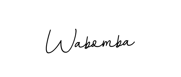 How to make Wabomba signature? BallpointsItalic-DORy9 is a professional autograph style. Create handwritten signature for Wabomba name. Wabomba signature style 11 images and pictures png