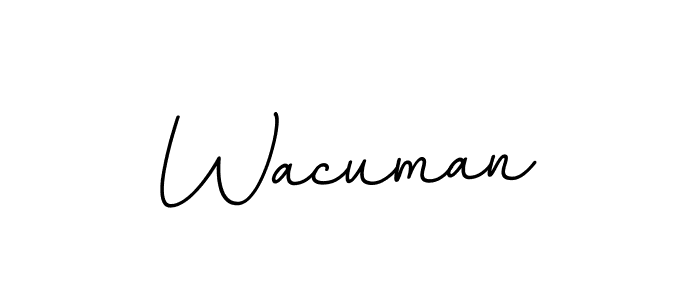 It looks lik you need a new signature style for name Wacuman. Design unique handwritten (BallpointsItalic-DORy9) signature with our free signature maker in just a few clicks. Wacuman signature style 11 images and pictures png