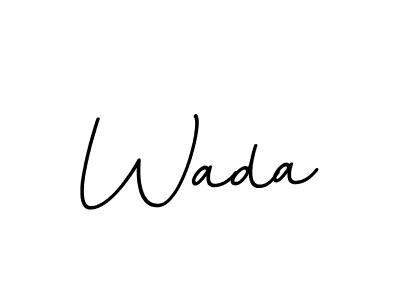 Design your own signature with our free online signature maker. With this signature software, you can create a handwritten (BallpointsItalic-DORy9) signature for name Wada. Wada signature style 11 images and pictures png