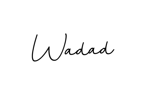 How to make Wadad name signature. Use BallpointsItalic-DORy9 style for creating short signs online. This is the latest handwritten sign. Wadad signature style 11 images and pictures png