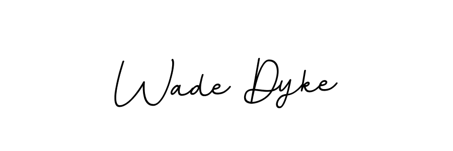 How to make Wade Dyke name signature. Use BallpointsItalic-DORy9 style for creating short signs online. This is the latest handwritten sign. Wade Dyke signature style 11 images and pictures png
