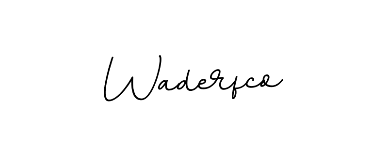 How to make Waderfco name signature. Use BallpointsItalic-DORy9 style for creating short signs online. This is the latest handwritten sign. Waderfco signature style 11 images and pictures png