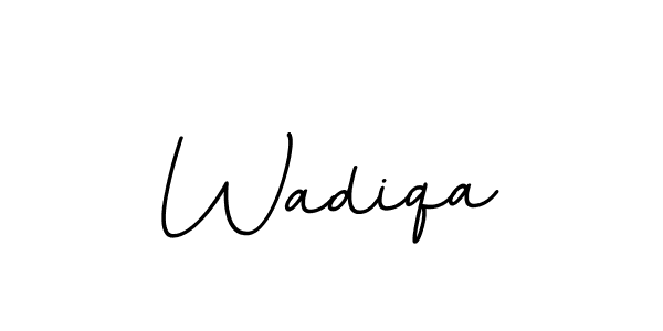 How to make Wadiqa name signature. Use BallpointsItalic-DORy9 style for creating short signs online. This is the latest handwritten sign. Wadiqa signature style 11 images and pictures png
