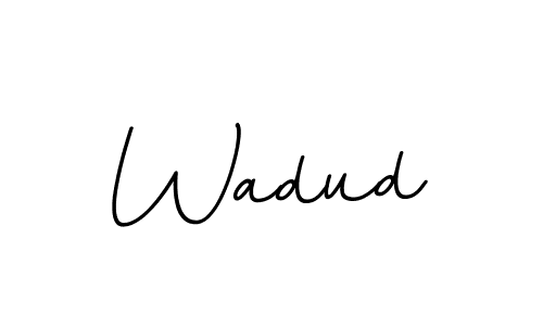 How to make Wadud name signature. Use BallpointsItalic-DORy9 style for creating short signs online. This is the latest handwritten sign. Wadud signature style 11 images and pictures png