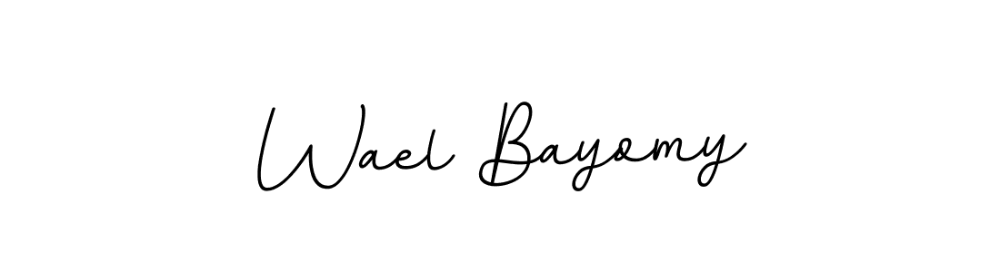 BallpointsItalic-DORy9 is a professional signature style that is perfect for those who want to add a touch of class to their signature. It is also a great choice for those who want to make their signature more unique. Get Wael Bayomy name to fancy signature for free. Wael Bayomy signature style 11 images and pictures png