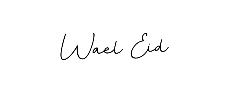 How to make Wael Eid name signature. Use BallpointsItalic-DORy9 style for creating short signs online. This is the latest handwritten sign. Wael Eid signature style 11 images and pictures png