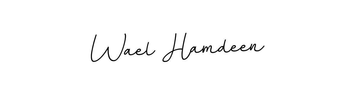 Design your own signature with our free online signature maker. With this signature software, you can create a handwritten (BallpointsItalic-DORy9) signature for name Wael Hamdeen. Wael Hamdeen signature style 11 images and pictures png