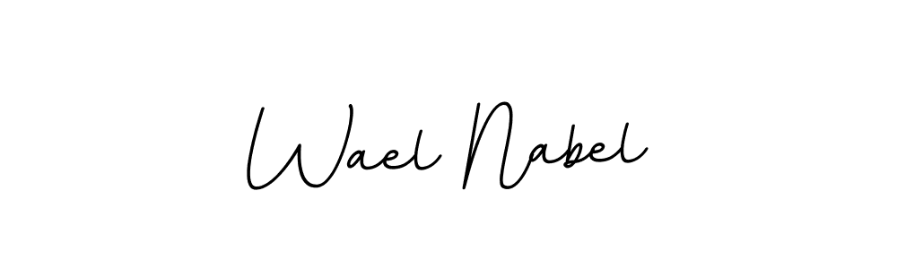 Wael Nabel stylish signature style. Best Handwritten Sign (BallpointsItalic-DORy9) for my name. Handwritten Signature Collection Ideas for my name Wael Nabel. Wael Nabel signature style 11 images and pictures png