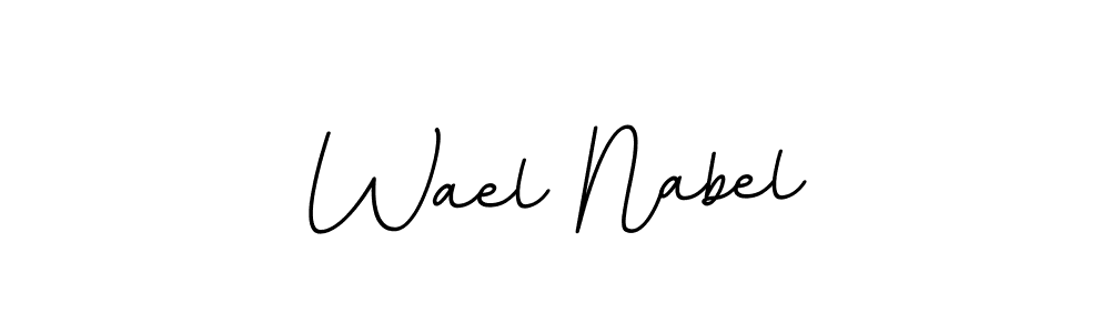 Wael Nabel stylish signature style. Best Handwritten Sign (BallpointsItalic-DORy9) for my name. Handwritten Signature Collection Ideas for my name Wael Nabel. Wael Nabel signature style 11 images and pictures png