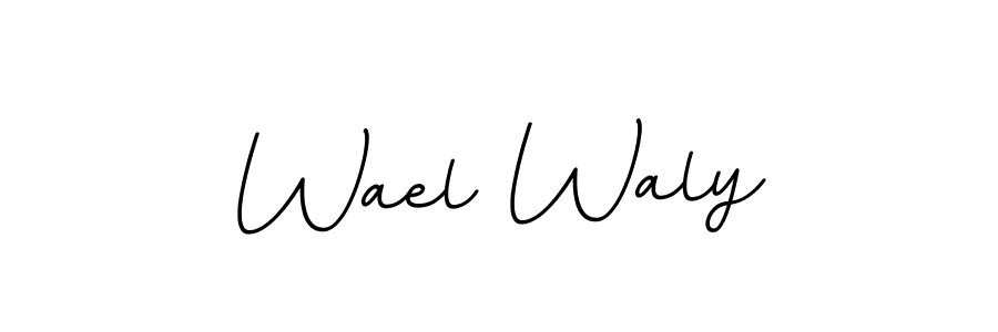 You should practise on your own different ways (BallpointsItalic-DORy9) to write your name (Wael Waly) in signature. don't let someone else do it for you. Wael Waly signature style 11 images and pictures png
