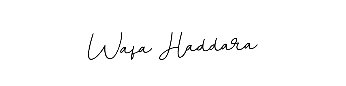 Use a signature maker to create a handwritten signature online. With this signature software, you can design (BallpointsItalic-DORy9) your own signature for name Wafa Haddara. Wafa Haddara signature style 11 images and pictures png