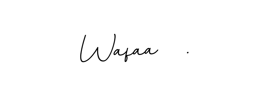 It looks lik you need a new signature style for name Wafaa   .. Design unique handwritten (BallpointsItalic-DORy9) signature with our free signature maker in just a few clicks. Wafaa   . signature style 11 images and pictures png