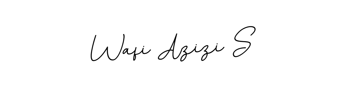 This is the best signature style for the Wafi Azizi S name. Also you like these signature font (BallpointsItalic-DORy9). Mix name signature. Wafi Azizi S signature style 11 images and pictures png