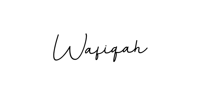 Create a beautiful signature design for name Wafiqah. With this signature (BallpointsItalic-DORy9) fonts, you can make a handwritten signature for free. Wafiqah signature style 11 images and pictures png