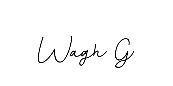 How to make Wagh G name signature. Use BallpointsItalic-DORy9 style for creating short signs online. This is the latest handwritten sign. Wagh G signature style 11 images and pictures png